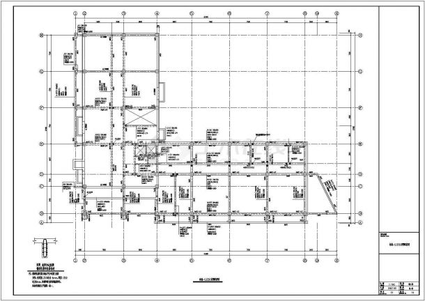 某地区9层框架-剪力墙办公楼结构设计施工图-图二