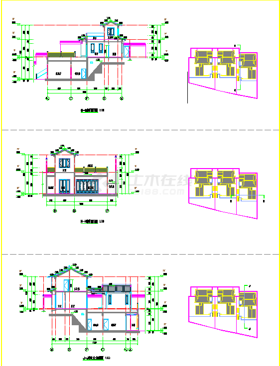 中式别墅全套建筑设计施工图（含详图）-图二