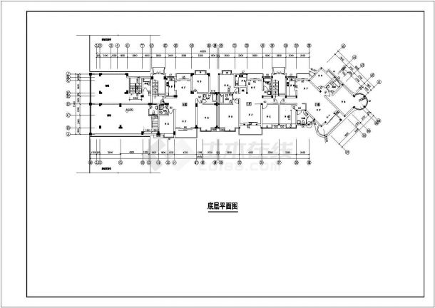 现代新农村示范高层住宅小区建筑CAD设计施工图纸案例-图二