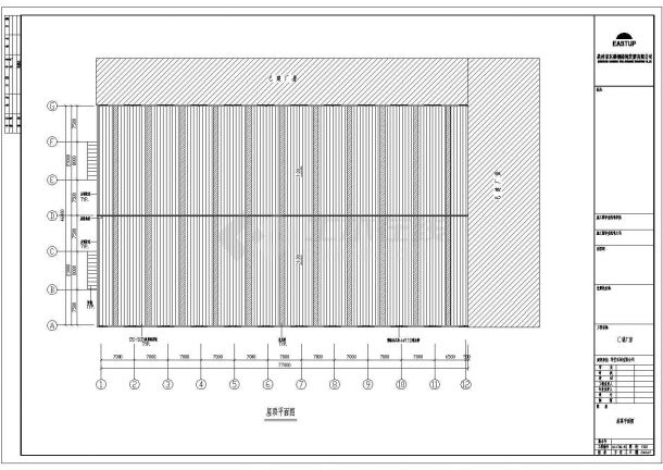 某钢结构厂房详细设计方案CAD图纸-图二
