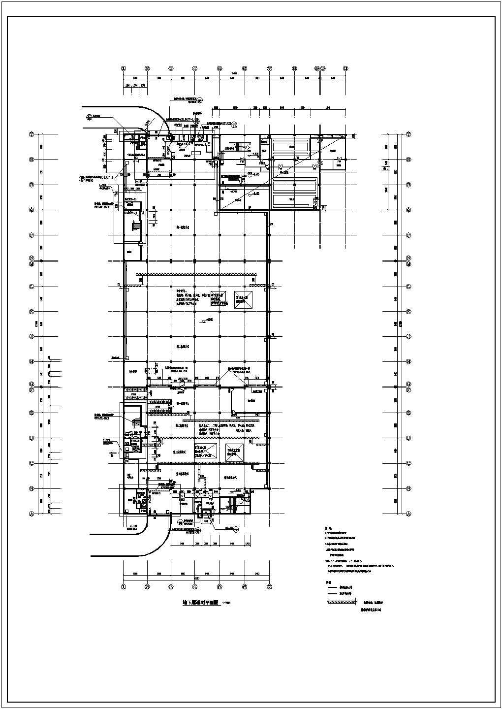 某地住宅小区地下人防建筑设计施工图