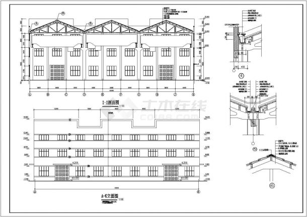 某地单层排架工业厂房建筑方案设计图-图二
