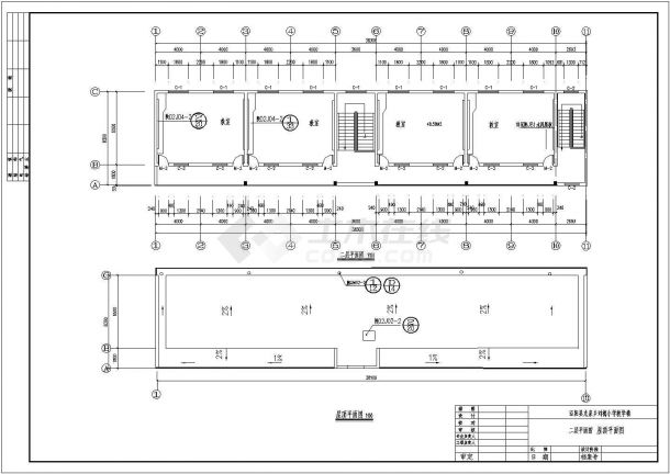 某地小学二层教学楼建筑方案设计图-图二