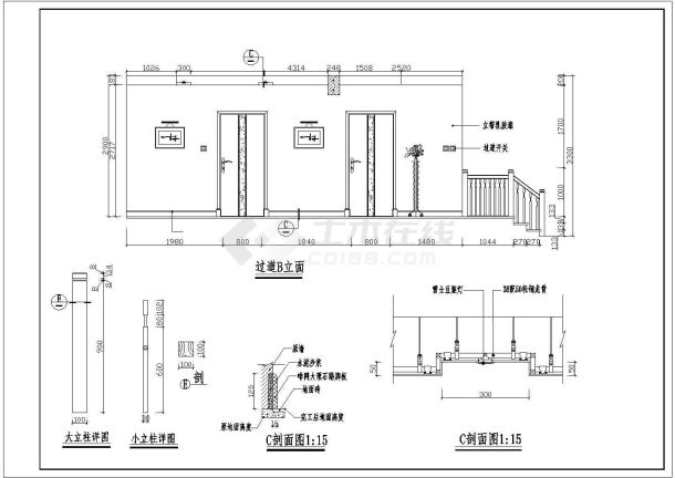 某豪宅家居室内装修CAD施工图纸-图一