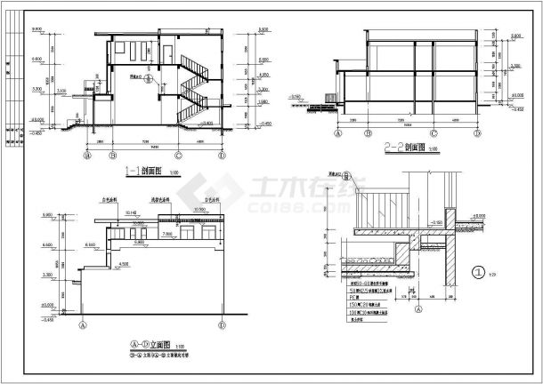  CAD construction drawing of a three storey office building in an area - Figure 2