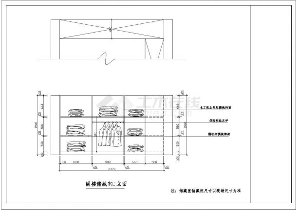 一整套复式室内装修设计建筑施工图CAD图纸-图二
