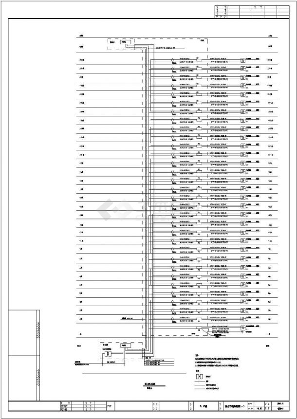 高层住宅楼系统全套CAD电气设计施工图纸案例-图一