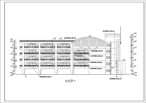 某地区大型小学建筑图（共12张）-图二