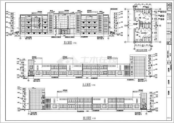 某工厂两层框架结构综合厂房建筑设计施工图-图一