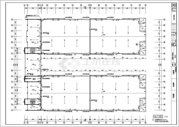 某工厂两层框架结构综合厂房建筑设计施工图-图二