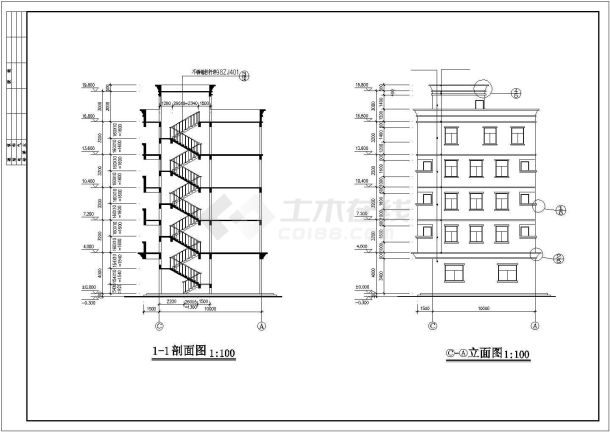 河南省某地区私人住宅楼建筑施工图-图二