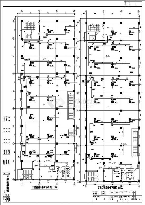某大学科技馆多联机系统设计cad施工图-图二