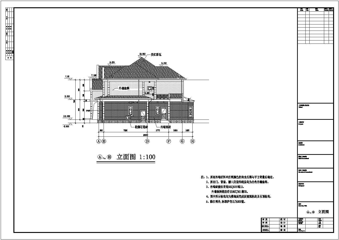 某地两层轻钢结构别墅建筑设计方案图