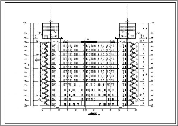 某五星级酒店建筑方案设计CAD施工图_图1