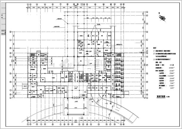 住院大樓建筑设计cad施工图-图二