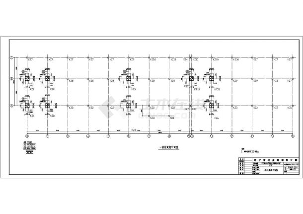 营口经济技术开发区玉城商标印刷厂2层框架结构施工图共9张-图二