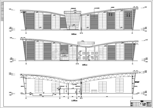 运城两层框架结构职工活动中心建筑设计施工图-图一