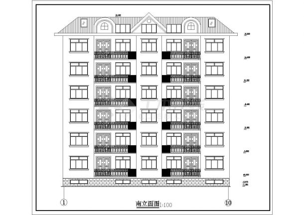 吉林省某城乡教学区住宅建筑设计方案图-图二