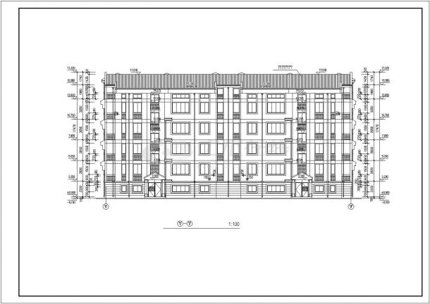 陕西省某城市教学园区住宅建筑图纸-图二