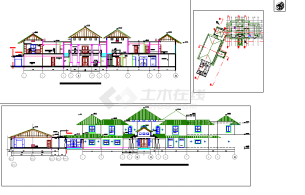 某市区总统别墅建筑CAD施工图纸-图二