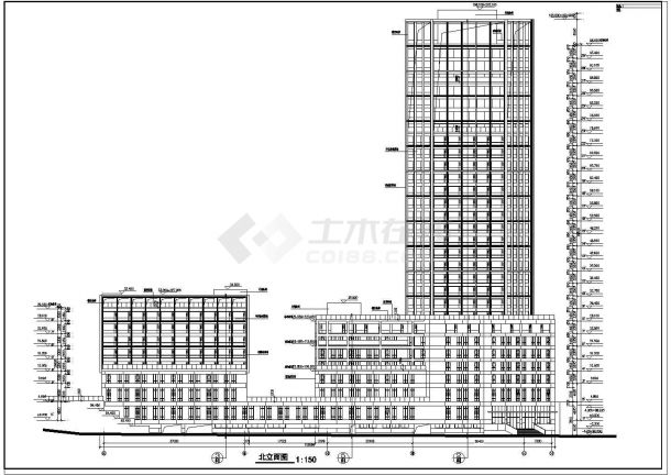 某地框架结构三十九层高层办公楼建筑设计施工图-图二