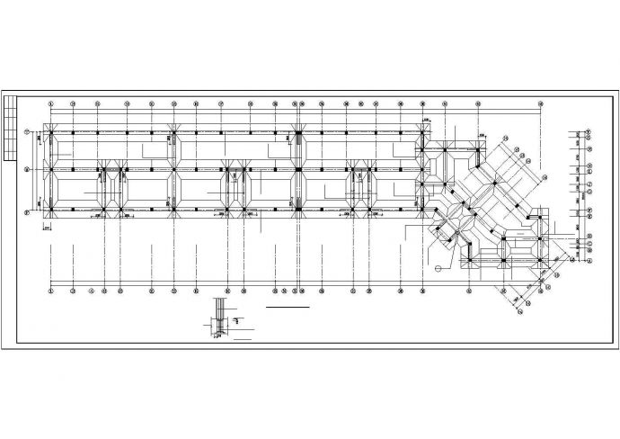 底框结构商业住宅楼cad施工工程图纸_图1