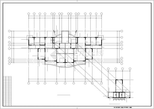 某18层剪力墙住宅楼结构建筑工程施工cad图纸-图二