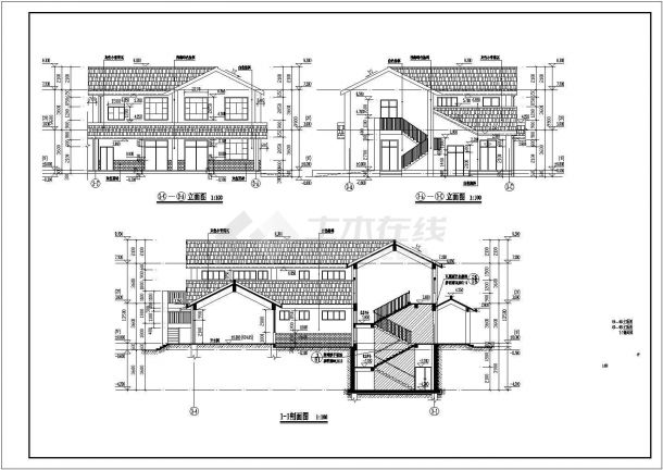 某二层砖混结构校园食堂建筑设计施工图-图二