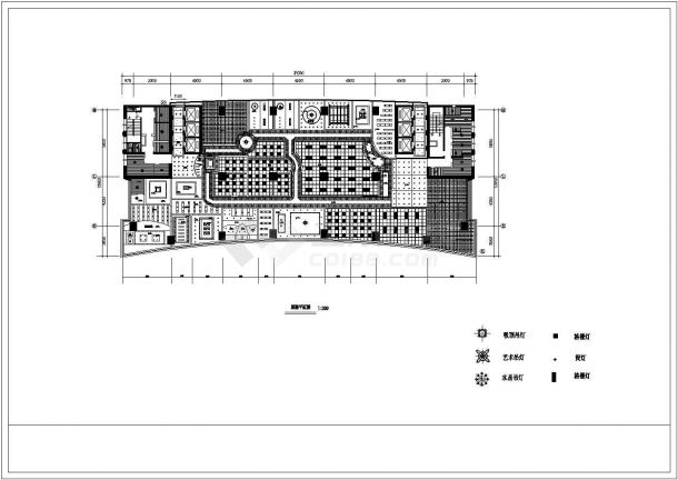 某办公空间装修设计施工cad总图-图一