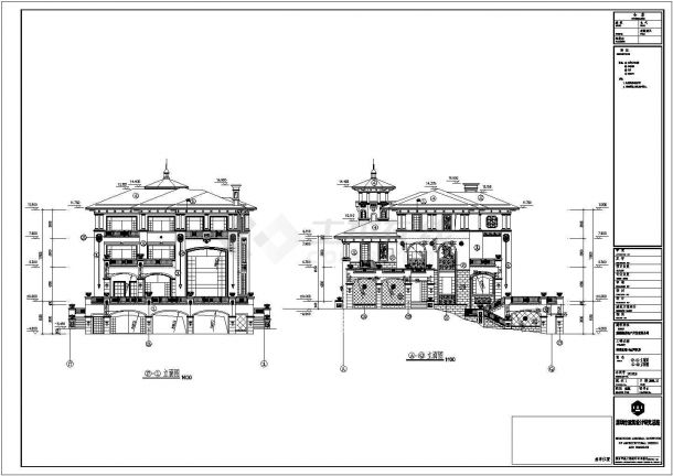 某现代风格商业别墅建筑设计施工图-图二