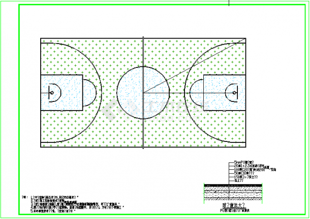 标准篮球场尺寸及场面做法-图一