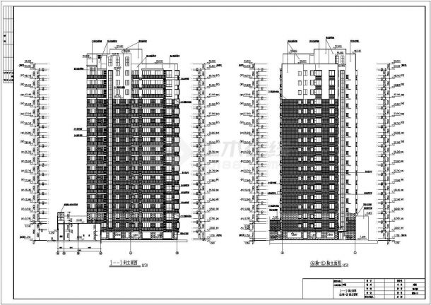 某地十七层框架剪力墙结构住宅建筑施工图-图一