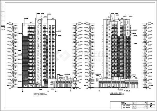 某地十七层框架剪力墙结构住宅建筑施工图-图二