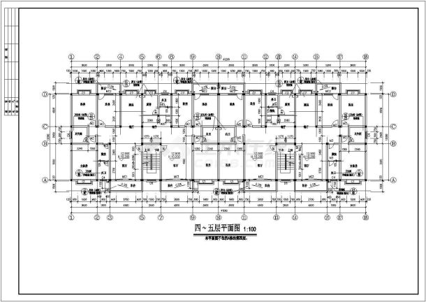 某地区多层住宅建筑cad设计施工图纸-图一