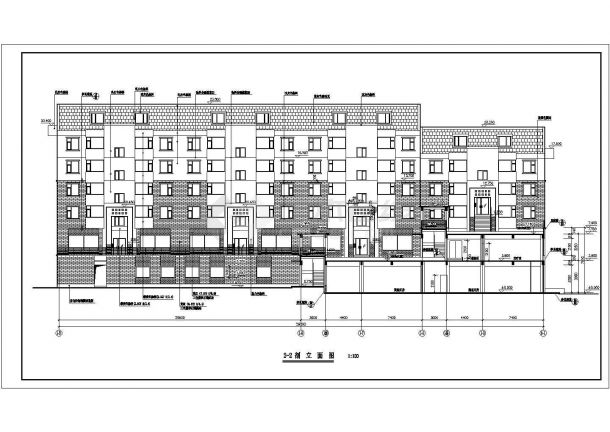某地六层框架结构商住宅建筑设计施工图-图一
