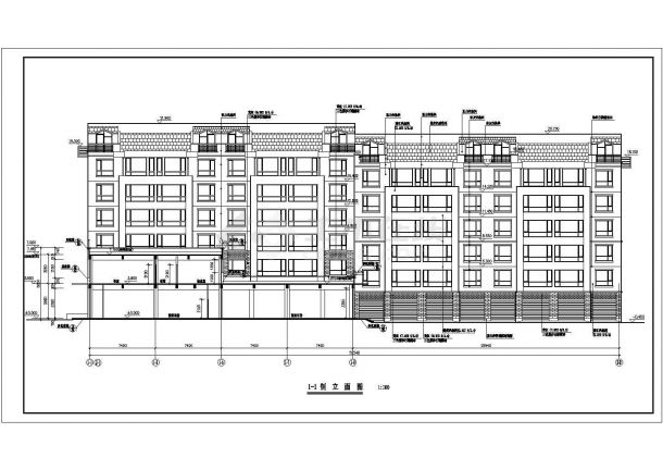 某地六层框架结构商住宅建筑设计施工图-图二