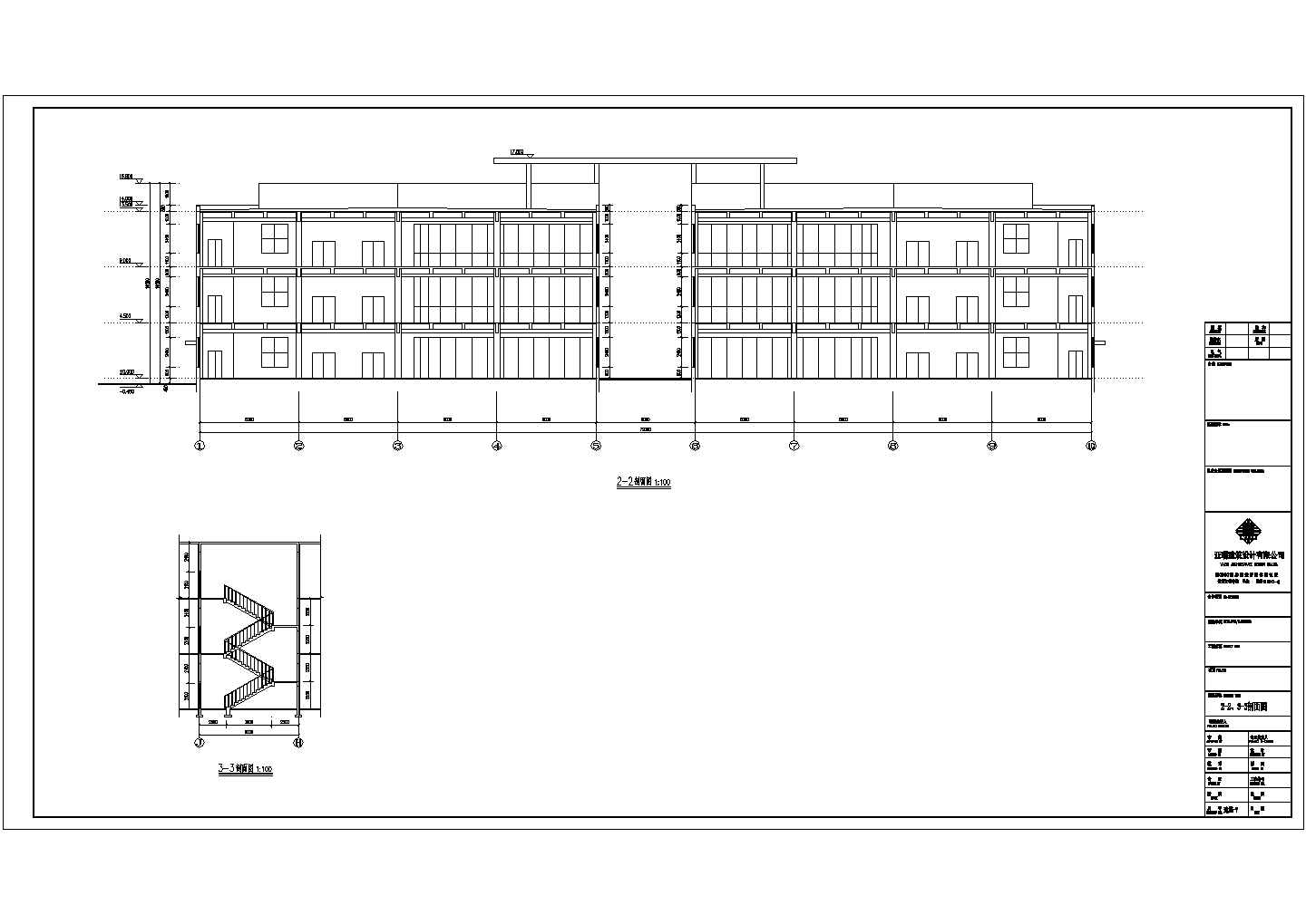 某地三层框架结构农贸市场建筑设计方案图