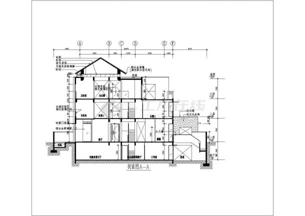 某地三层双拼豪华别墅建筑设计规划施工图-图二