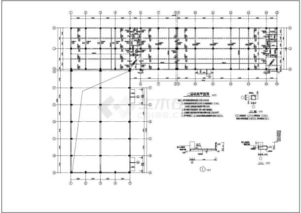 工厂车间建筑施工CAD设计图纸方案-图二