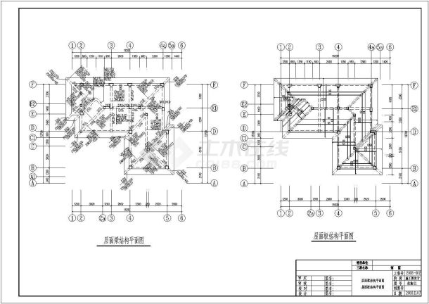某地三层框架结构别墅结构施工图纸-图二