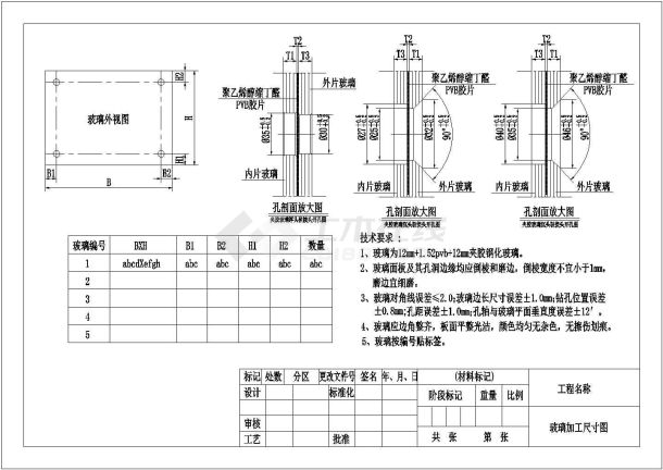 各种常见类型幕墙标准节点构造详图-图一