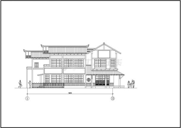 某小区日式别墅建筑CAD设计施工图纸-图一