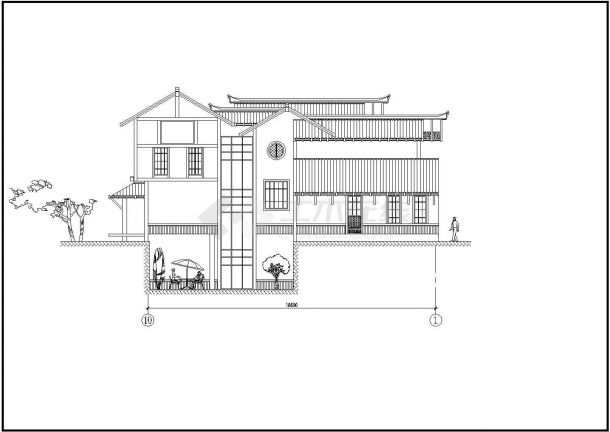 某小区日式别墅建筑CAD设计施工图纸-图二