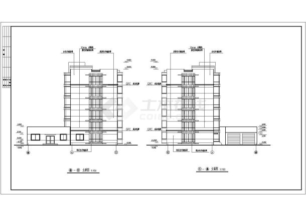 某地多层砖混结构住宅建筑设计施工图-图二