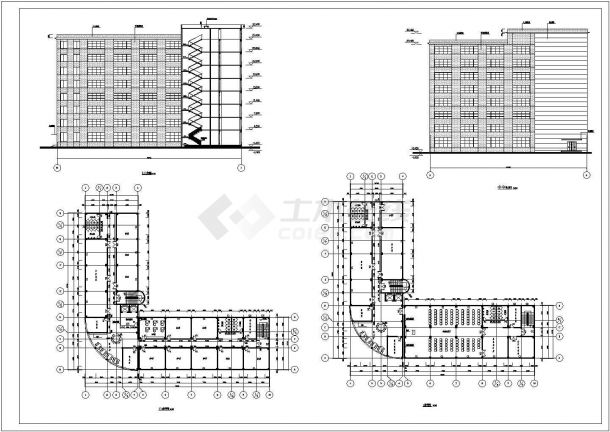 某地框架结构办公楼结构设计图（毕业设计）-图二