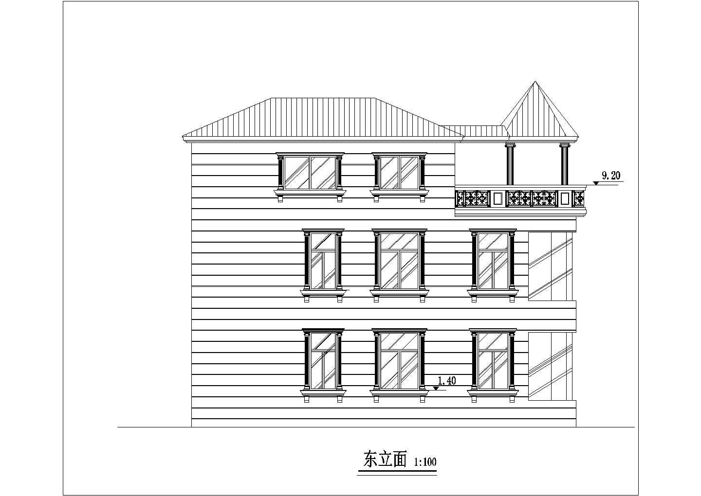 某经典别墅建筑设计方案CAD图纸