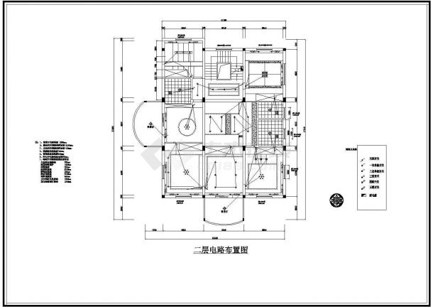 临海别墅装饰施工图完整CAD图纸-图二