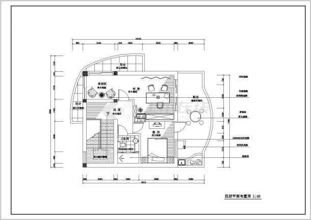 某地四层小高楼别墅装修设计施工CAD图-图一