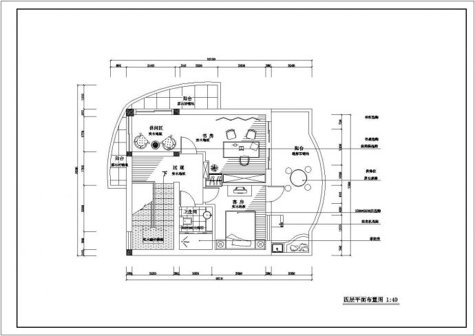 某地四层小高楼别墅装修设计施工CAD图_图1