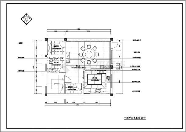 某地四层小高楼别墅装修设计施工CAD图-图二